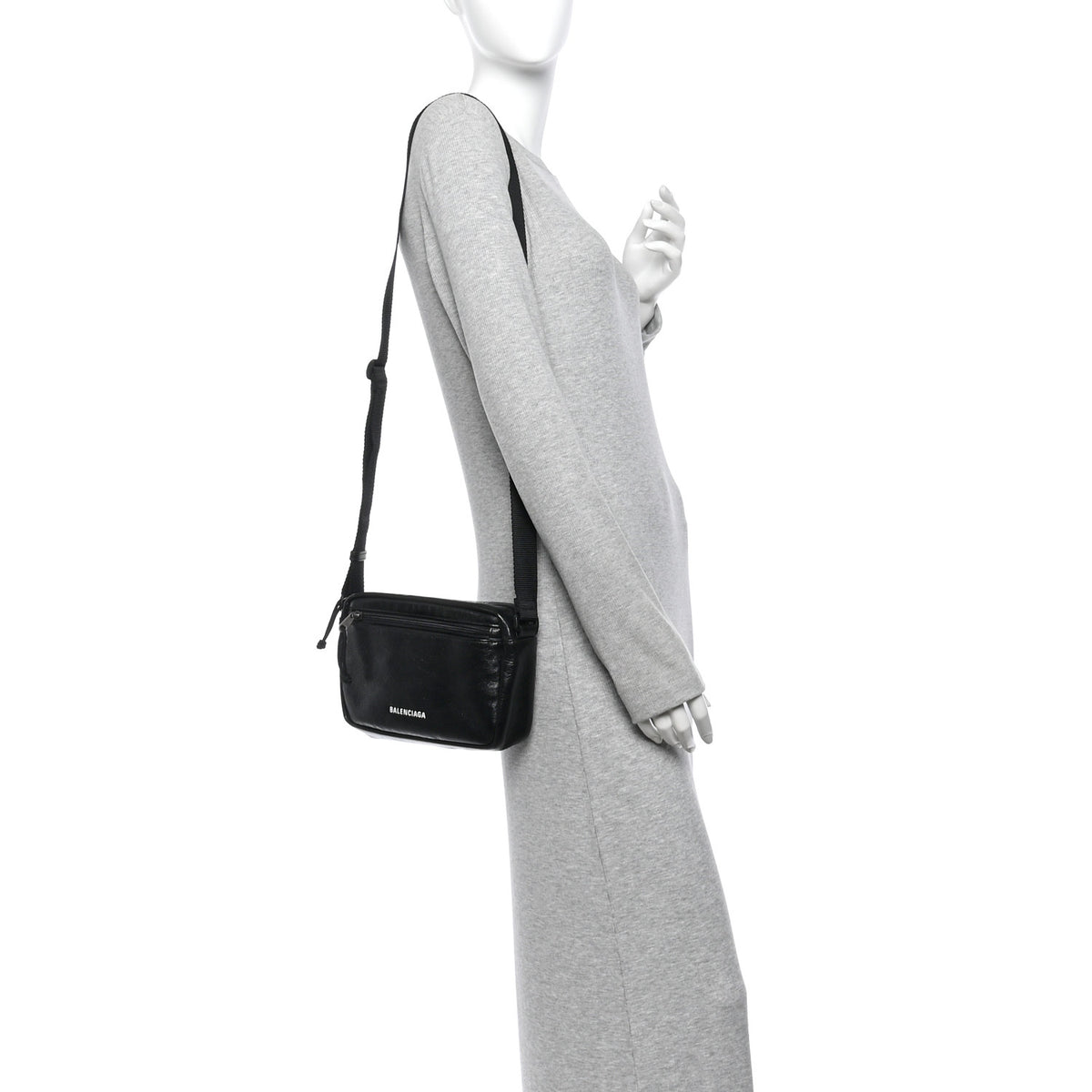 Calfskin Explorer Shoulder Bag Black