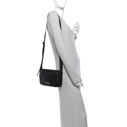 Balenciaga Calfskin Explorer Shoulder Bag Black 2 of 9