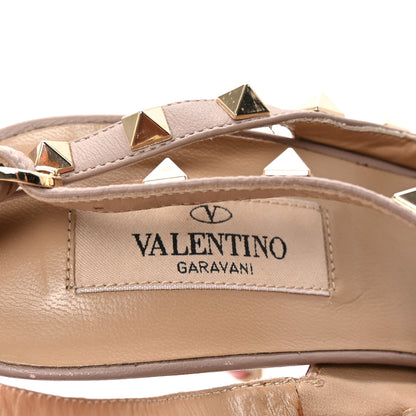 Valentino Garavani Patent Nappa Rockstud Ankle Strap 100mm Pumps 40 Rouge Pur Poudre 8 of 8