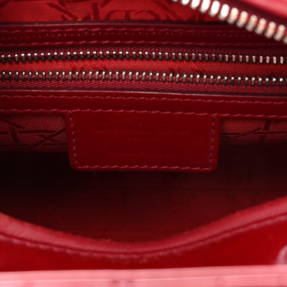 Christian Dior Patent Cannage Medium Lady Dior Red 6 of 13