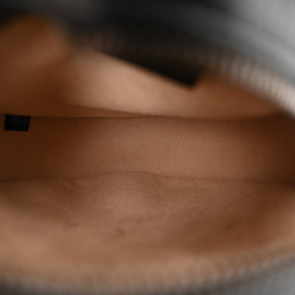 Gucci Azalea Calfskin Matelasse Heart Mini GG Marmont Round Shoulder Bag Black 5 of 10