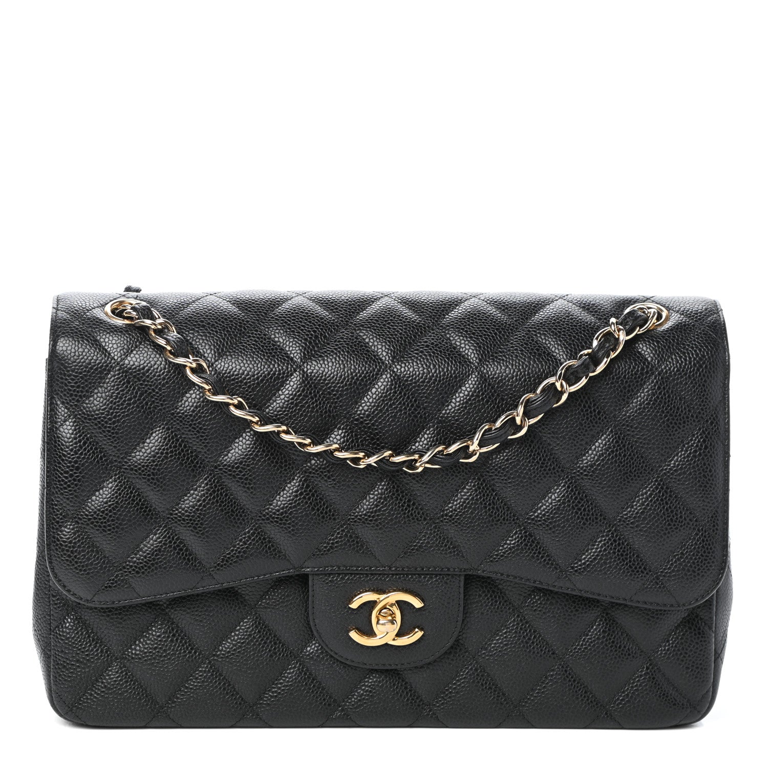 Chanel Caviar Quilted Jumbo Double Flap Black 1 of 9
