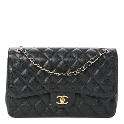 Chanel Caviar Quilted Jumbo Double Flap Black 1 of 9