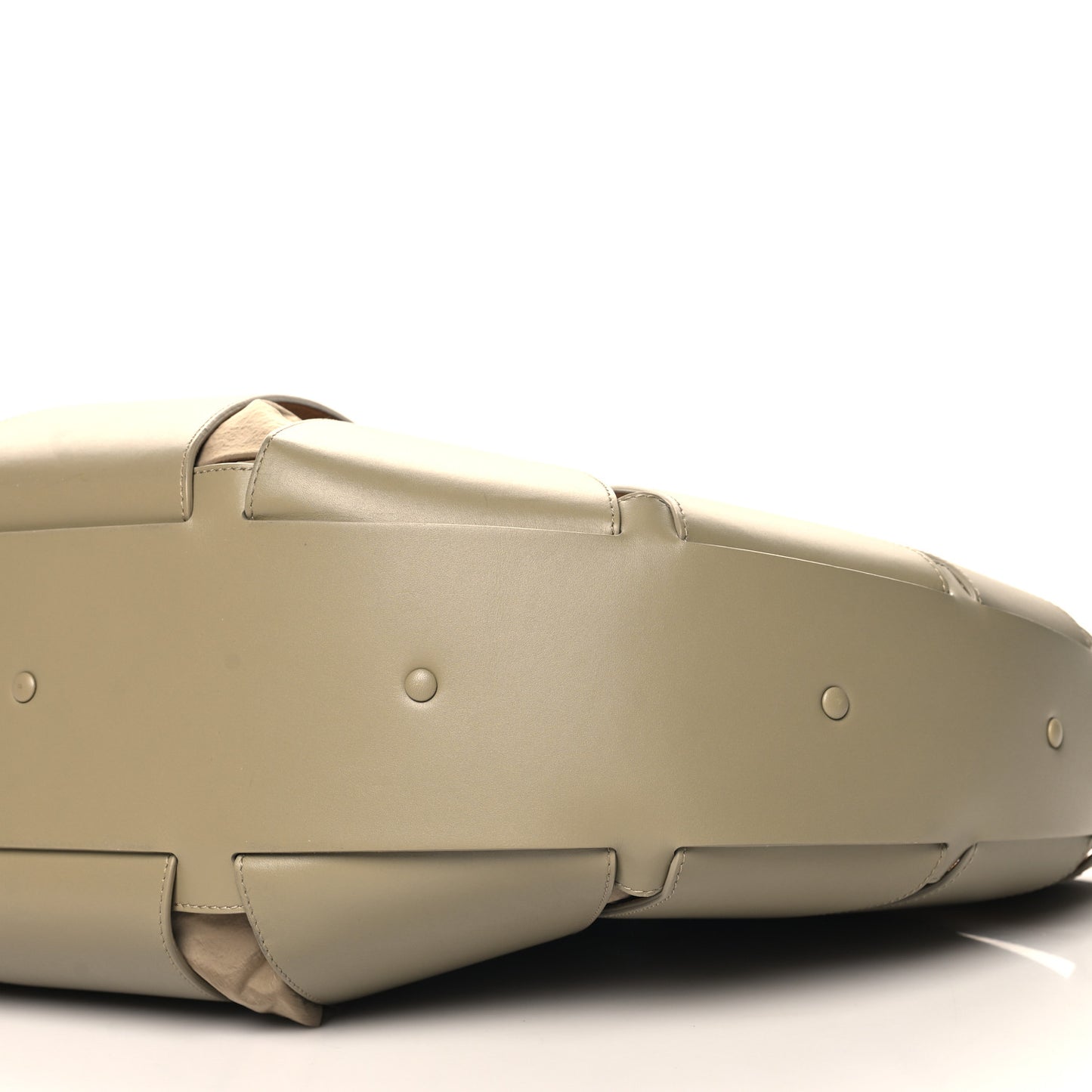 French Calfskin Large Shell Bag Taupe