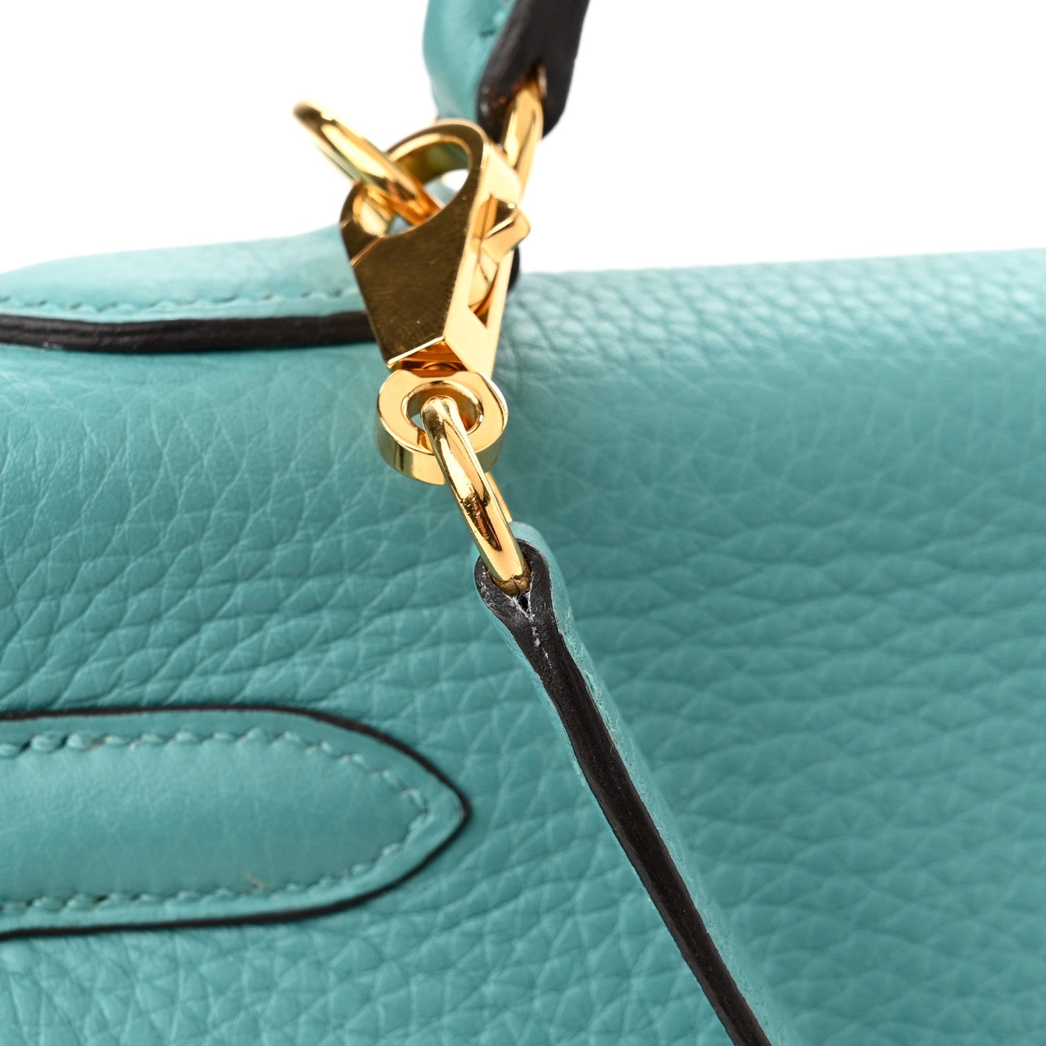 Hermes Togo Kelly Retourne 32 Bleu Atoll 14 of 19