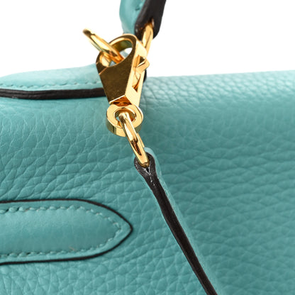 Hermes Togo Kelly Retourne 32 Bleu Atoll 14 of 19