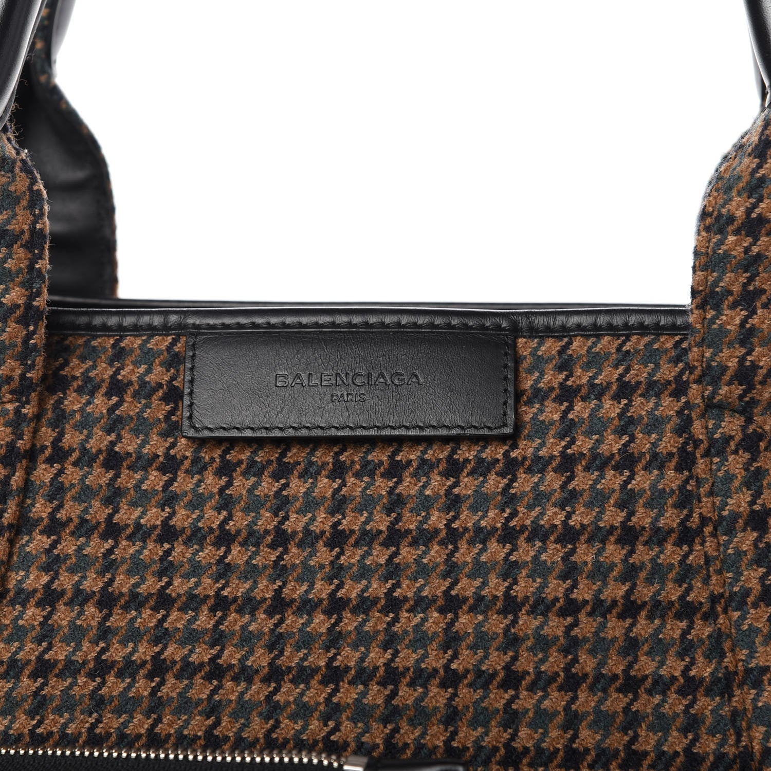 Balenciaga Wool Houndstooth S Navy Cabas 8 of 10