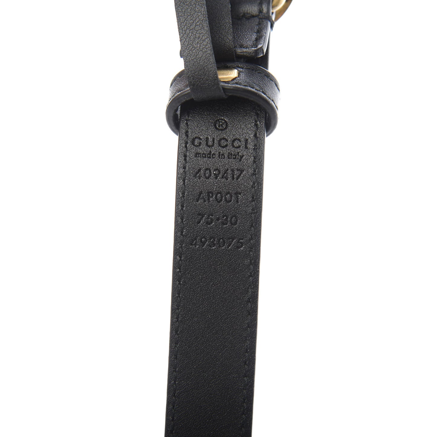 Calfskin Double G 20mm Belt 75 30 Black