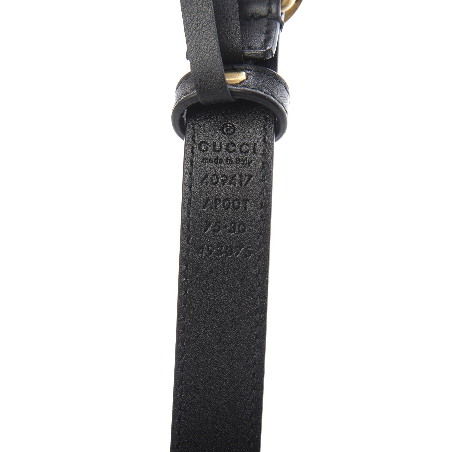Gucci Calfskin Double G 20mm Belt 75 30 Black 3 of 6