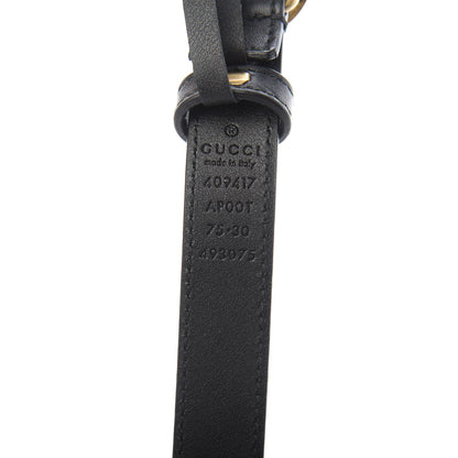 Gucci Calfskin Double G 20mm Belt 75 30 Black 3 of 6