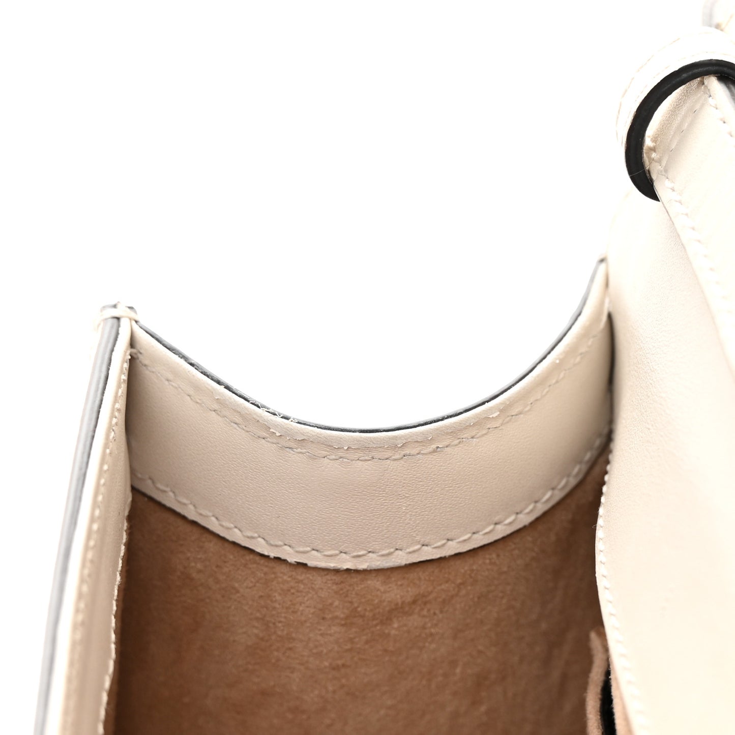 Calfskin Mini Sylvie Top Handle Bag White