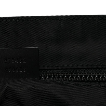 Gucci GG Supreme Monogram Web Flap Messenger Bag Black 7 of 10