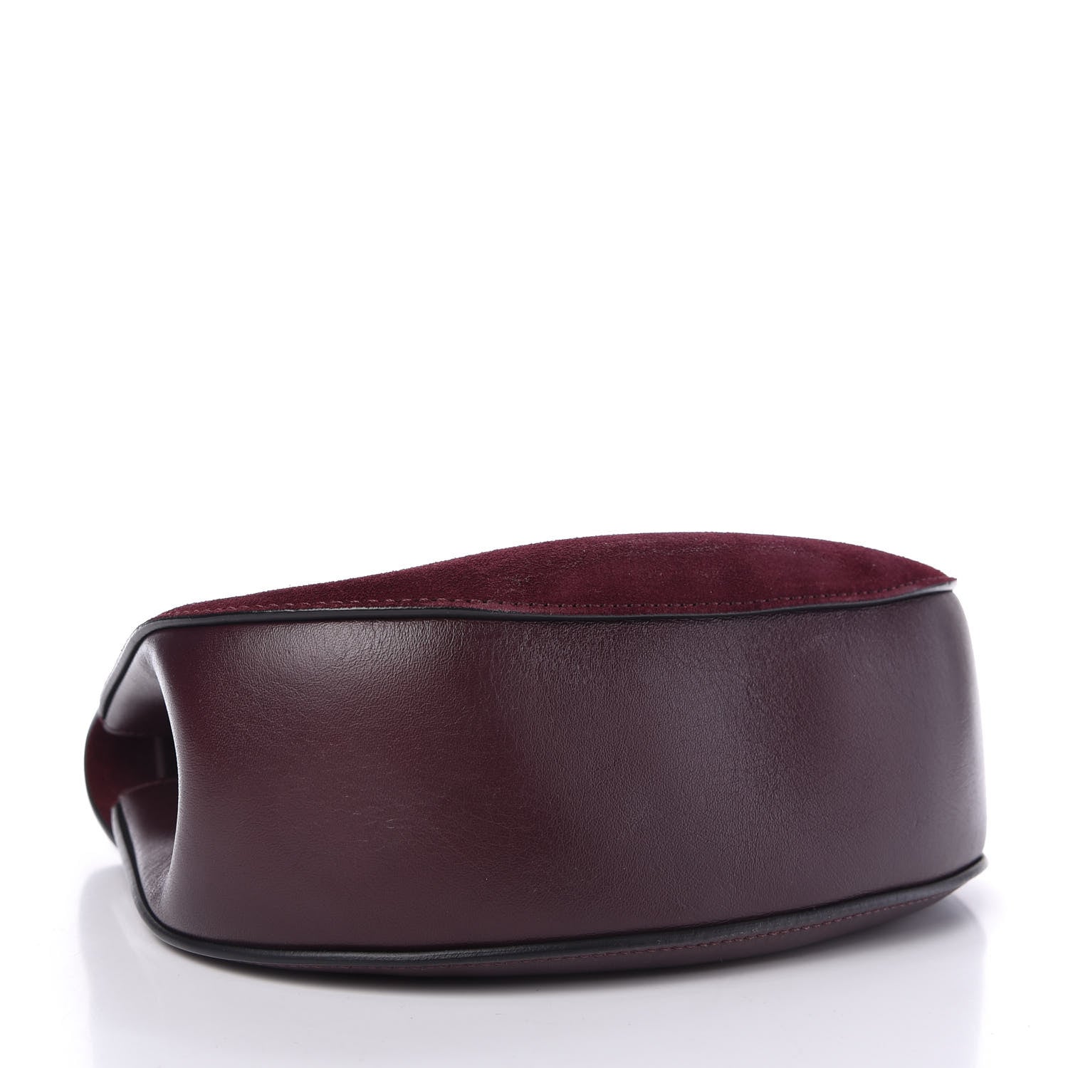 Chloe Suede Smooth Calfskin Drew Shoulder Bag Dark Purple 4 of 10