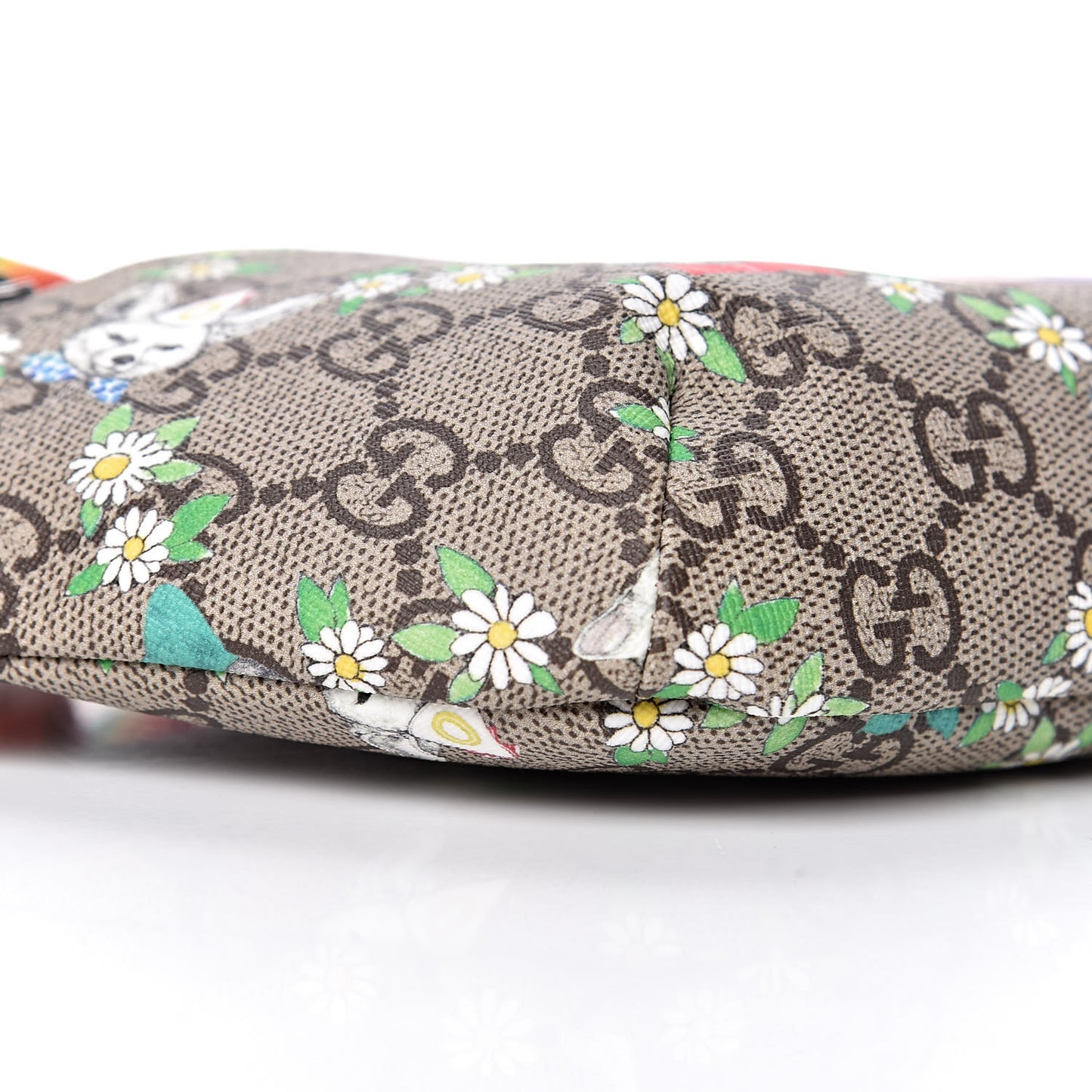 GG Supreme Monogram Love Pets Childrens Belt Bag Rainbow
