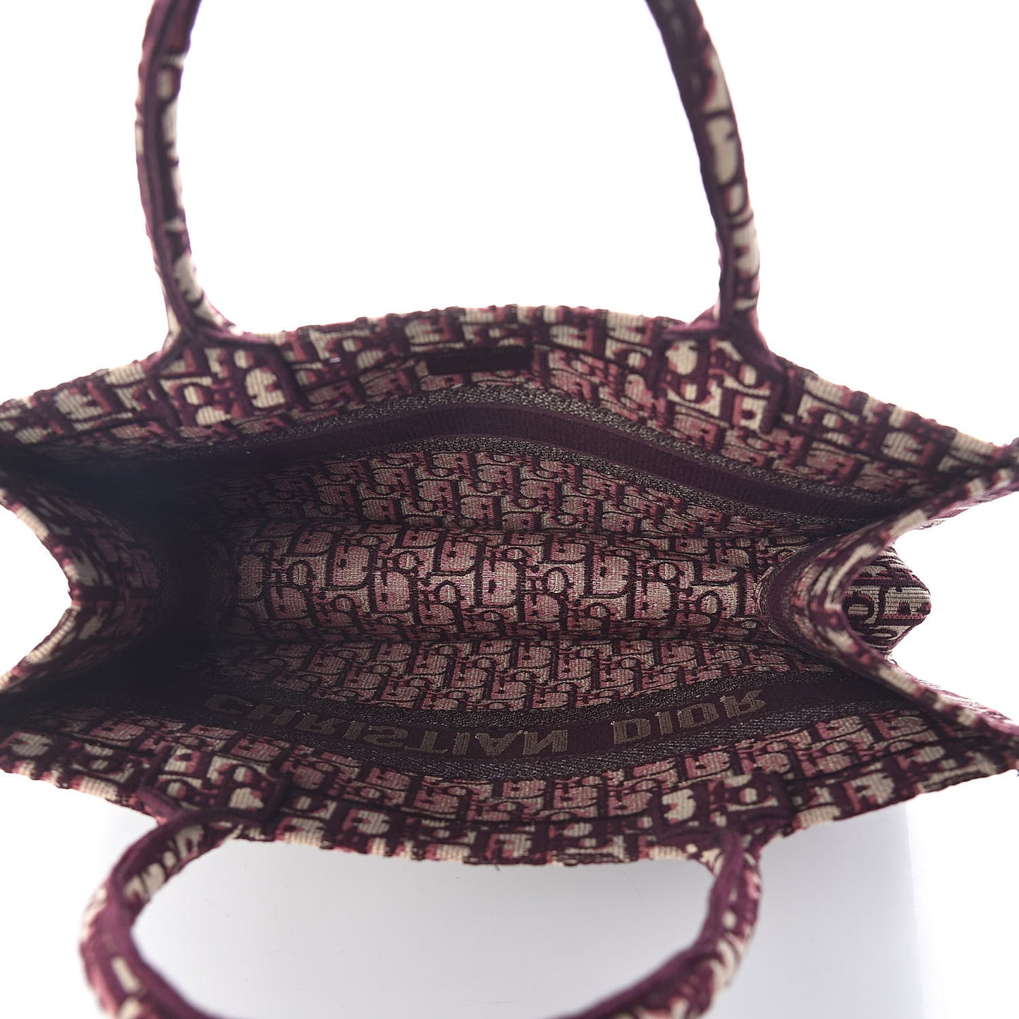 Oblique Medium Book Tote Burgundy Multicolor