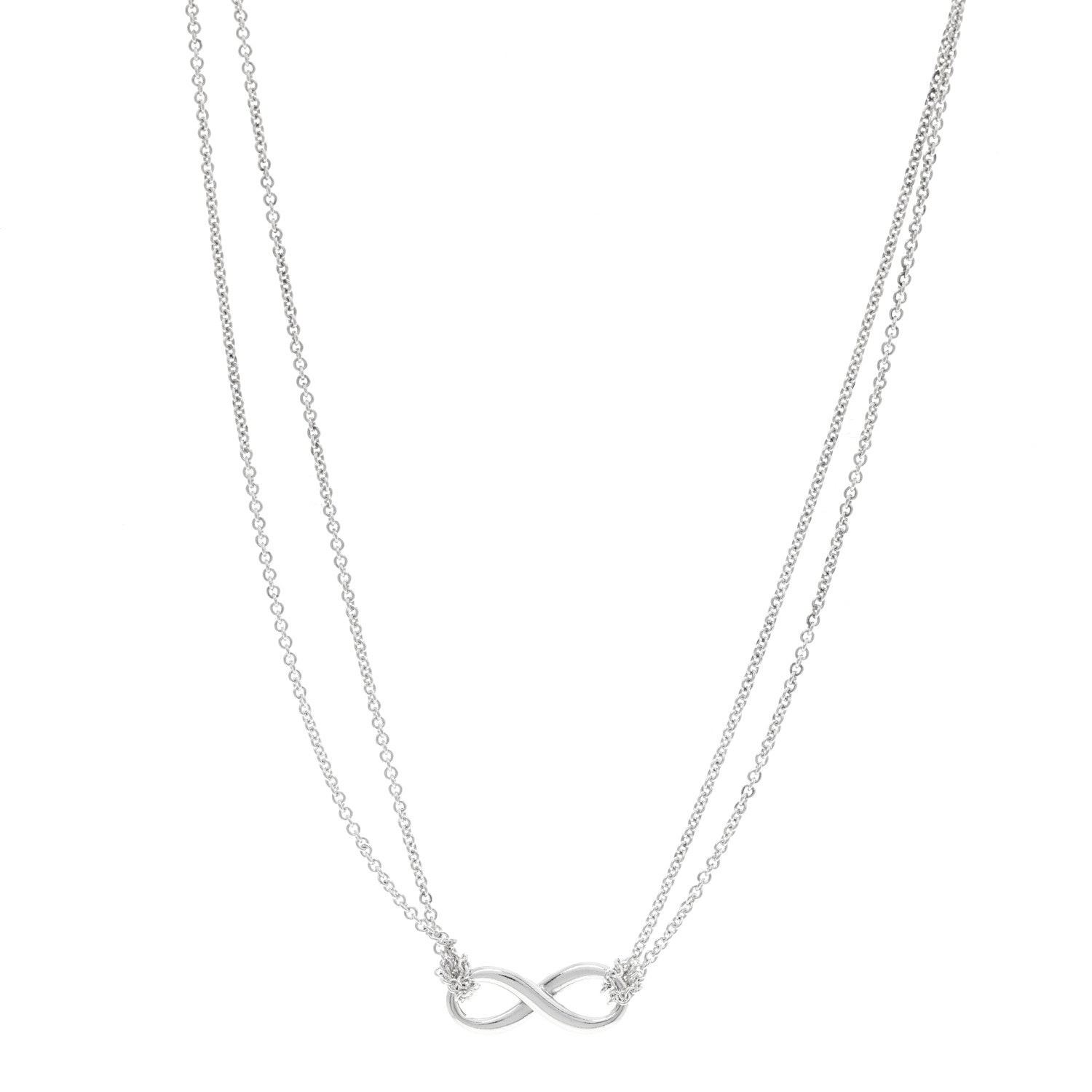Tiffany Sterling Silver Infinity Pendant Necklace 1 of 5