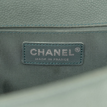 Chanel Caviar Quilted Medium Boy Flap Vert Fonce 6 of 11