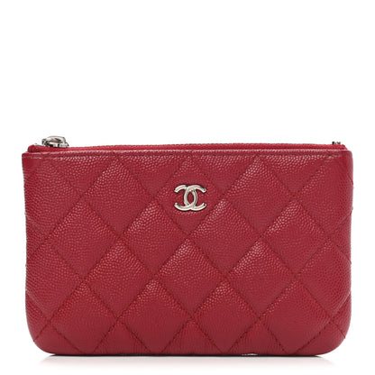 Chanel Caviar Quilted Small Cosmetic Case Red 1 of 8