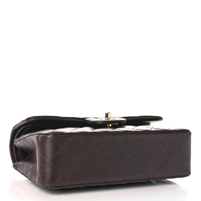 Chanel Lambskin Quilted Small Double Flap Dark Brown 4 of 10