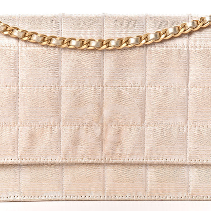 Chanel Nylon Travel Wallet On Chain WOC Metallic Gold 15 of 15