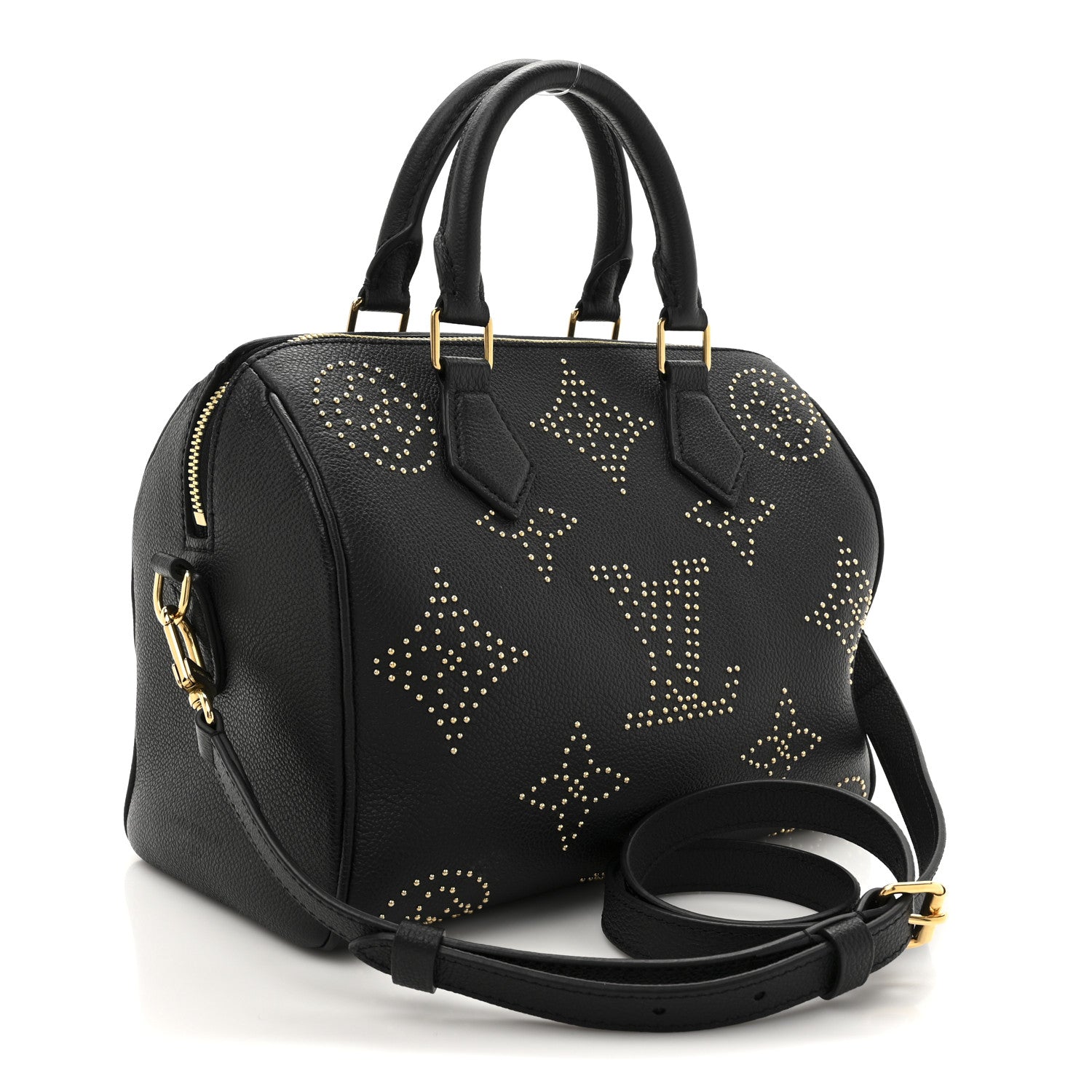 Louis Vuitton Empreinte Monogram Giant Studded Speedy Bandouliere 25 Black 3 of 10