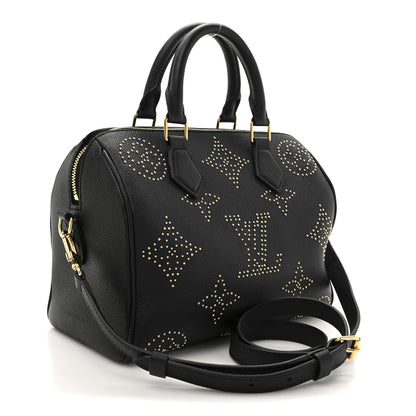 Louis Vuitton Empreinte Monogram Giant Studded Speedy Bandouliere 25 Black 3 of 10
