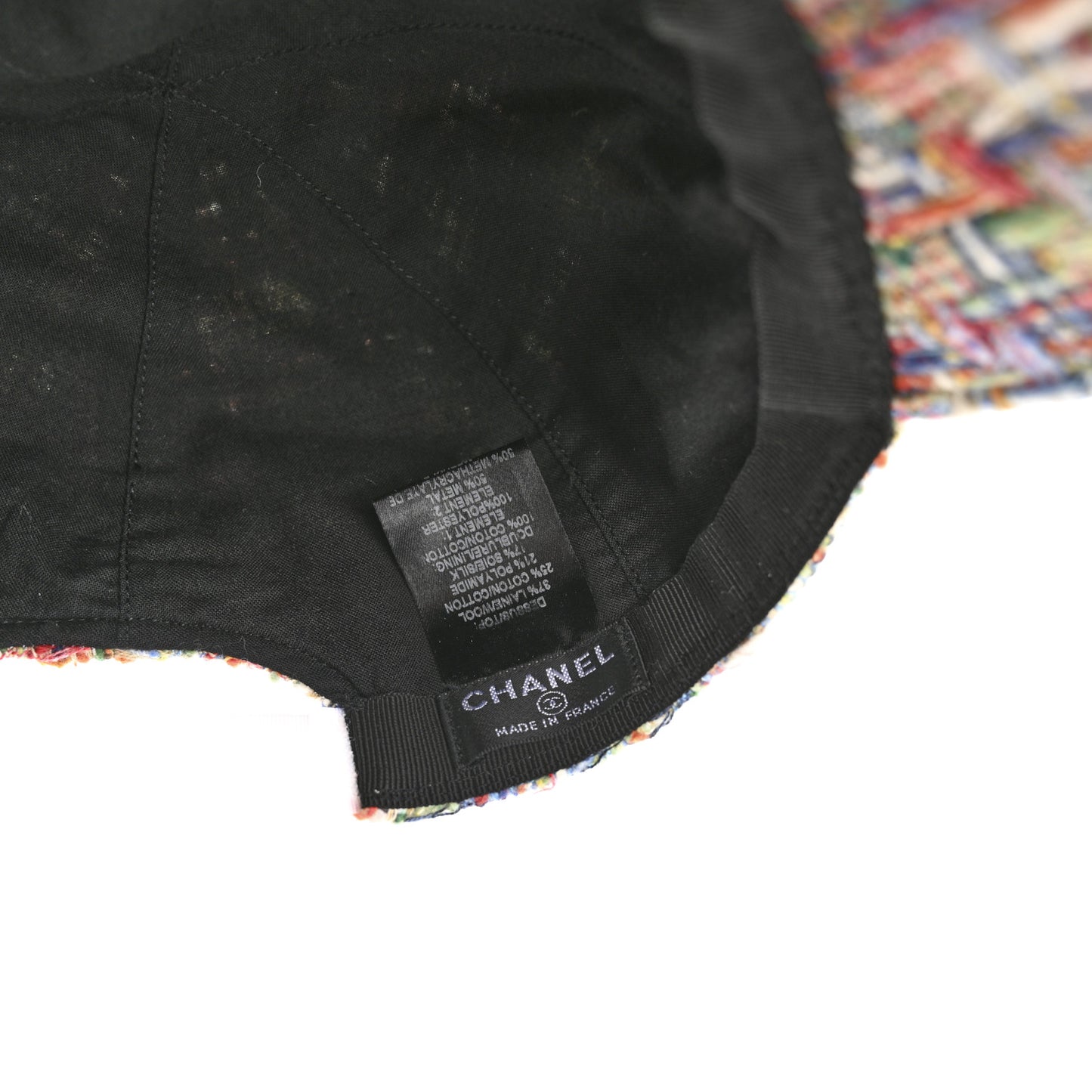 Tweed CC Enamel Cap Hat Red Multicolor
