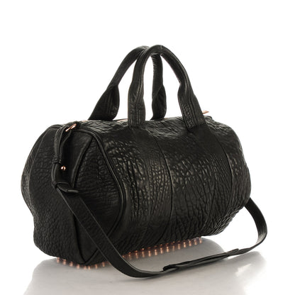 Alexander Wang Pebbled Lambskin Rocco Black Rose Gold Hardware 3 of 6