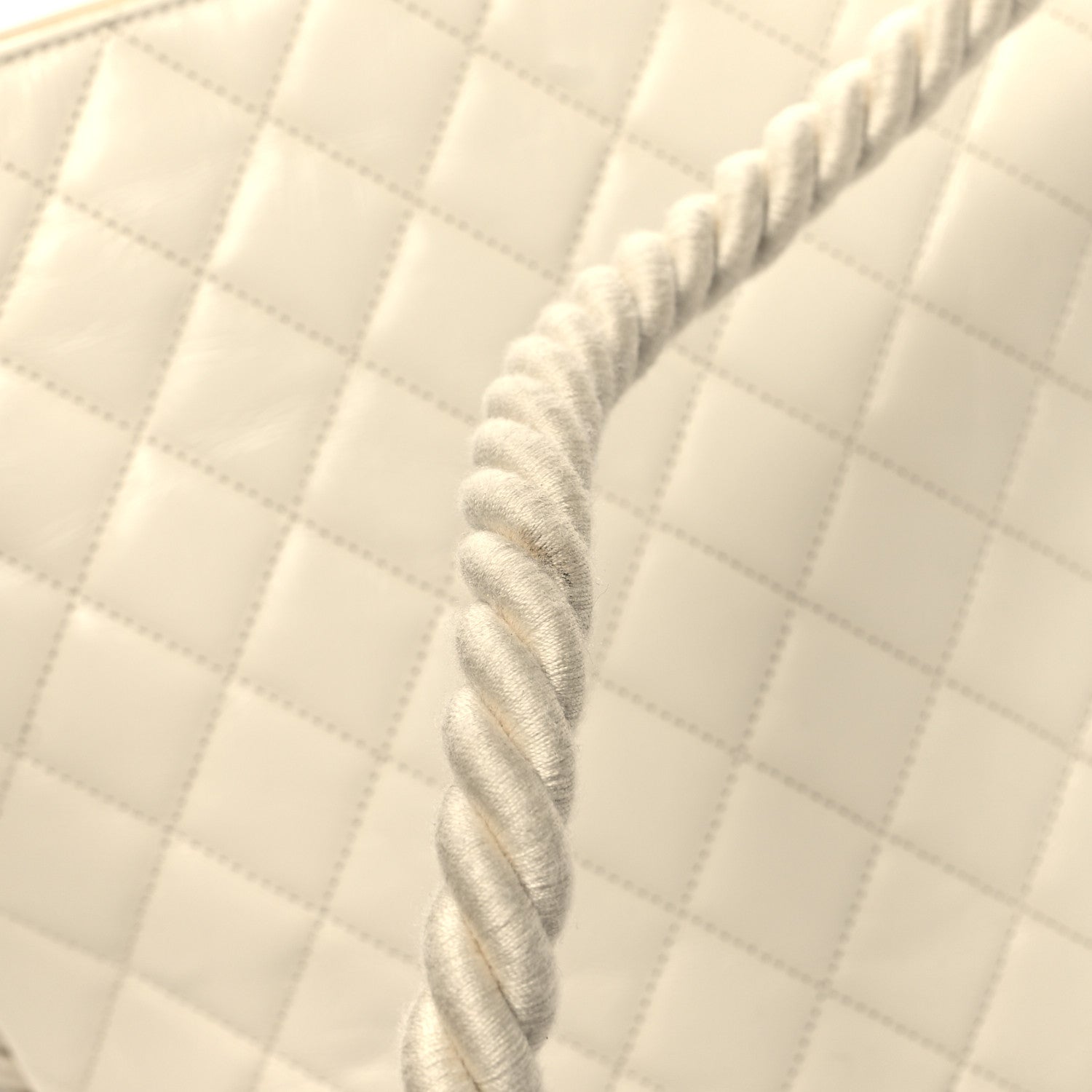 Chanel Crumpled Calfskin En Vogue Rope Hobo Bag White 11 of 11
