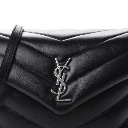 Saint Laurent Calfskin Y Quilted Monogram Toy Loulou Crossbody Bag Black 13 of 13