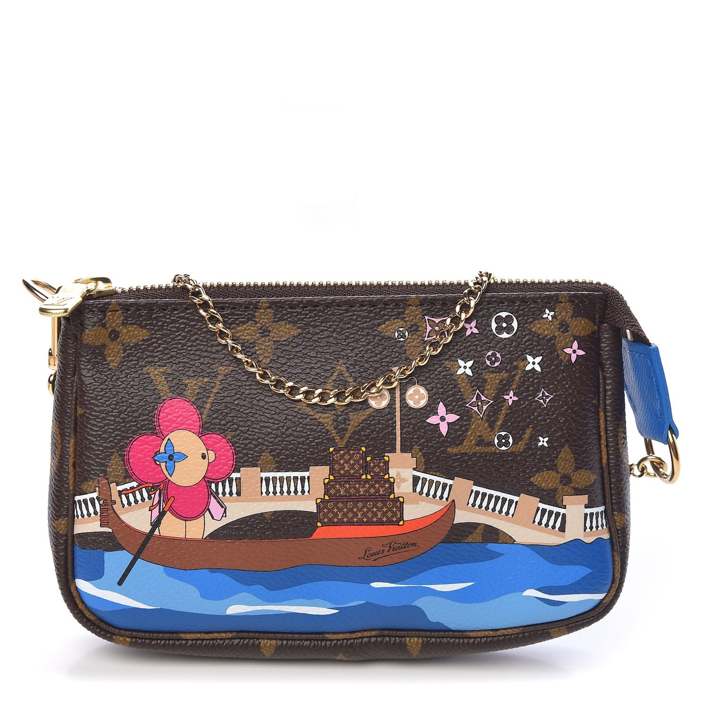 Monogram 2019 Christmas Animation Mini Venice Pochette Accessories Blue
