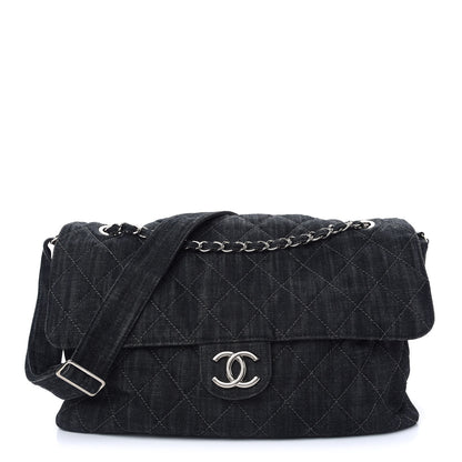 Chanel Denim Quilted Stretch Spirit Messenger Bag 1 of 9