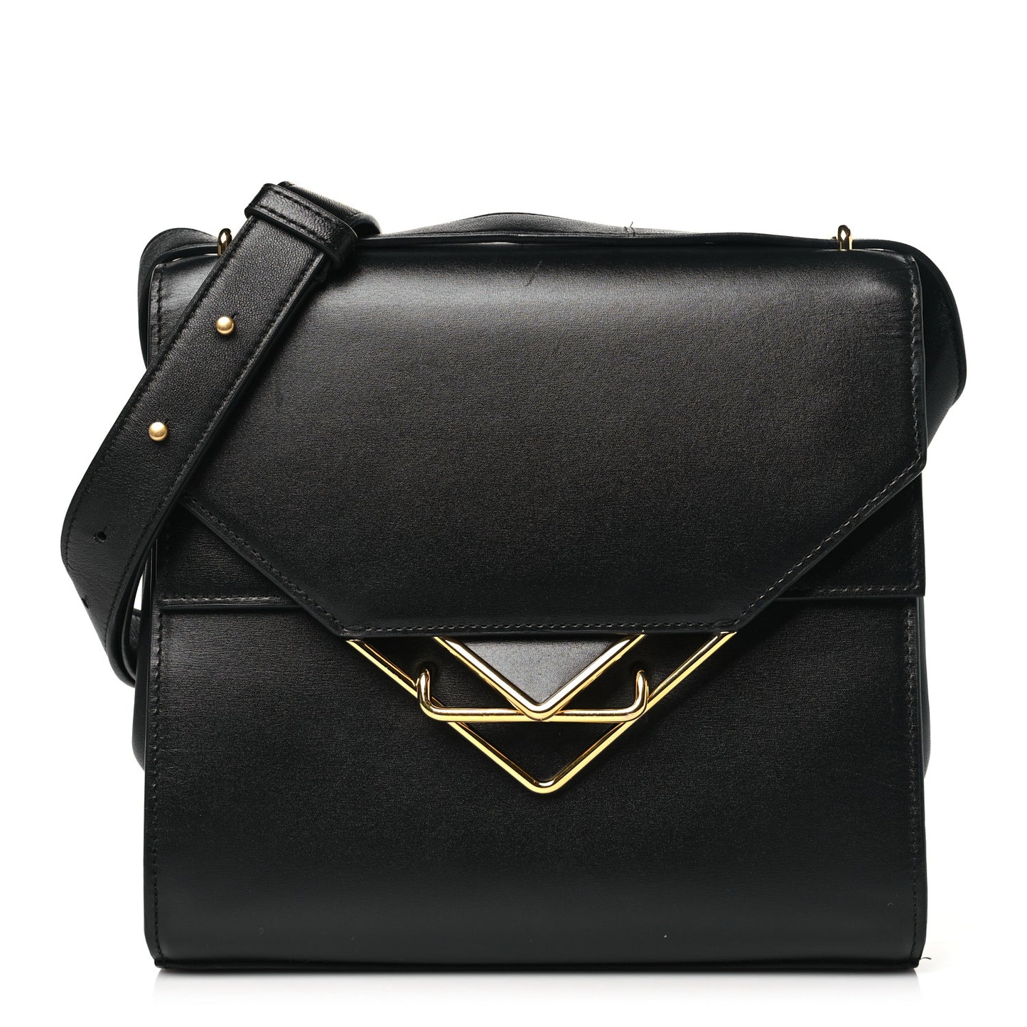 Box Calfskin Nappa Clip Bag Black