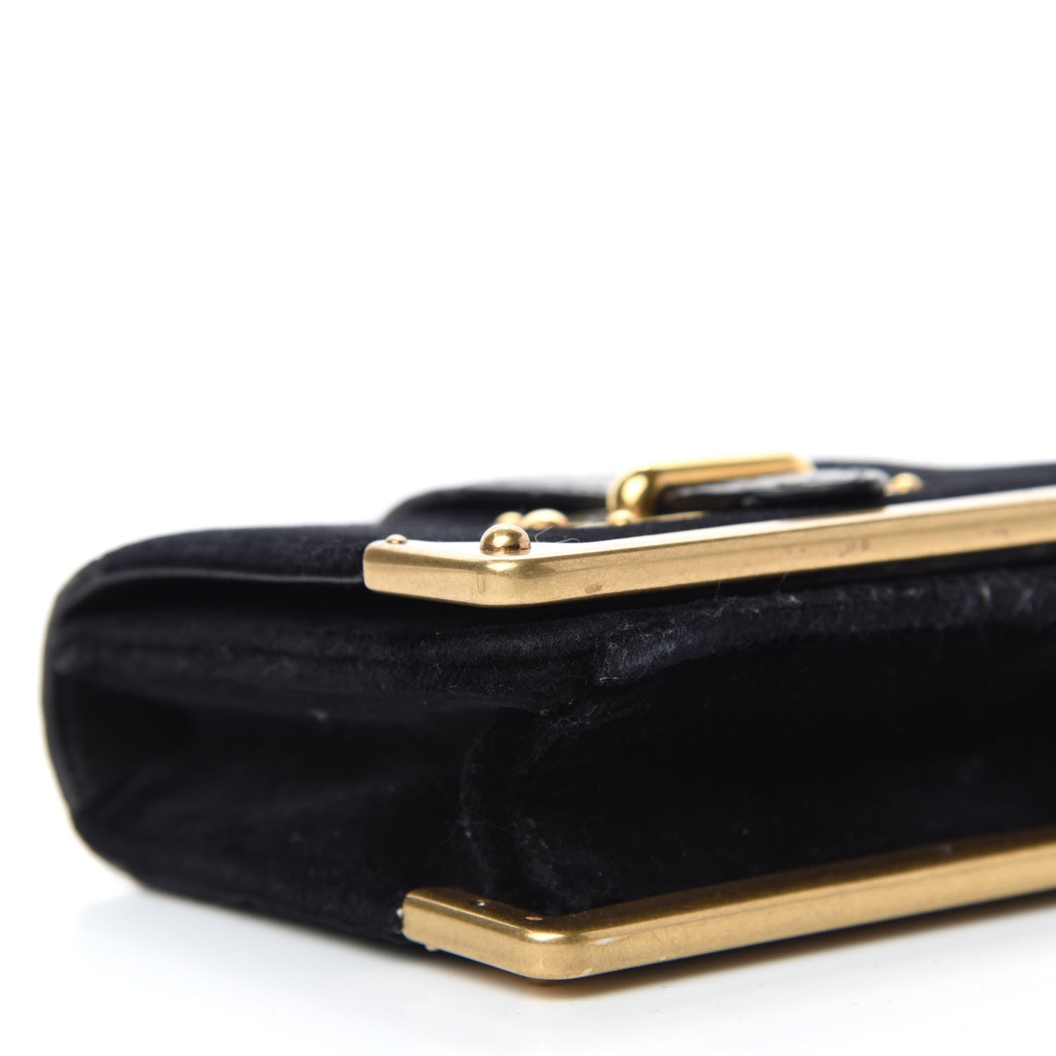 Prada Velvet Crocodile Micro Cahier Bag Black 6 of 12