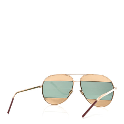 Christian Dior Split 1 Aviator Sunglasses Gold 4 of 6