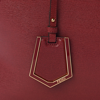 Fendi Vitello Elite Regular 2Jours Tote Rosso Scuro Ciliegia 9 of 11