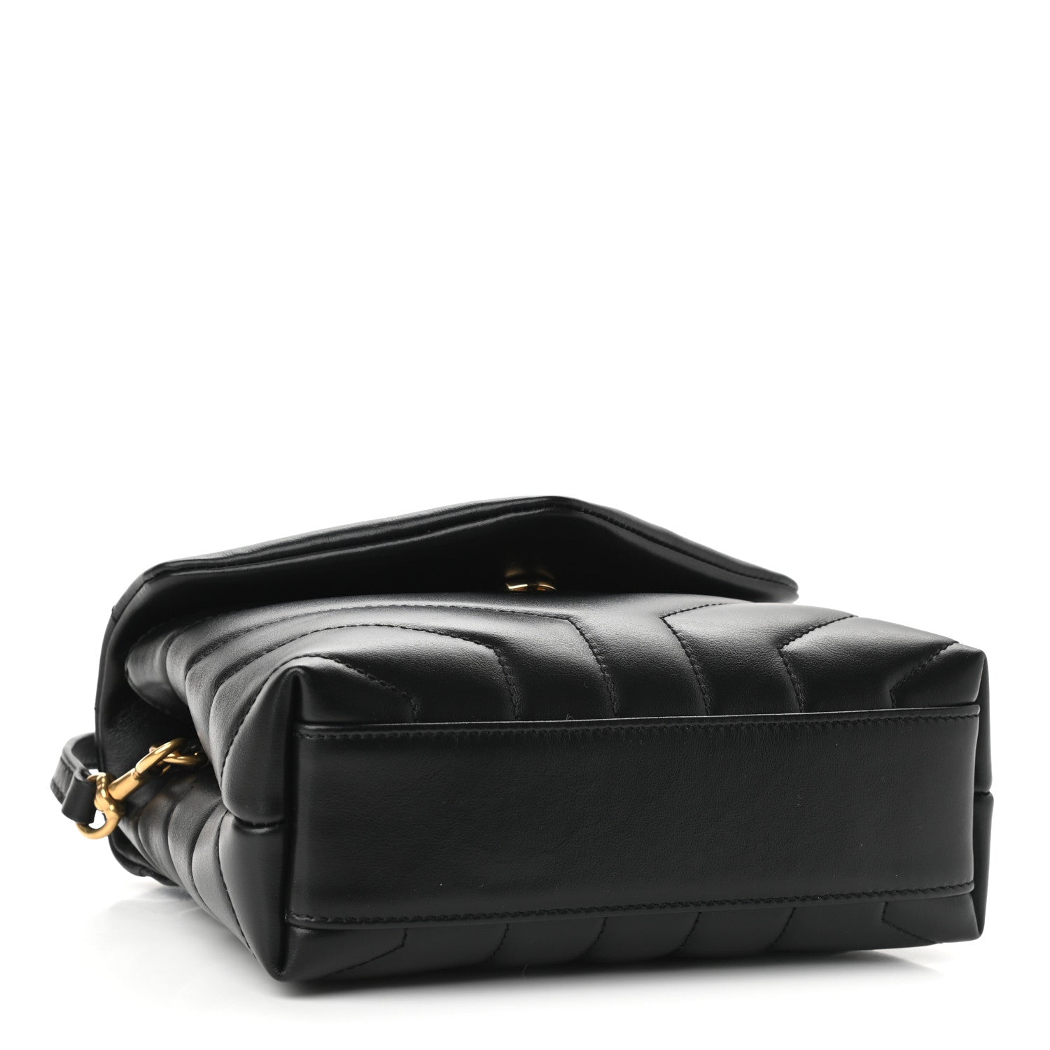Saint Laurent Calfskin Y Quilted Monogram Toy Loulou Crossbody Bag Black 4 of 9