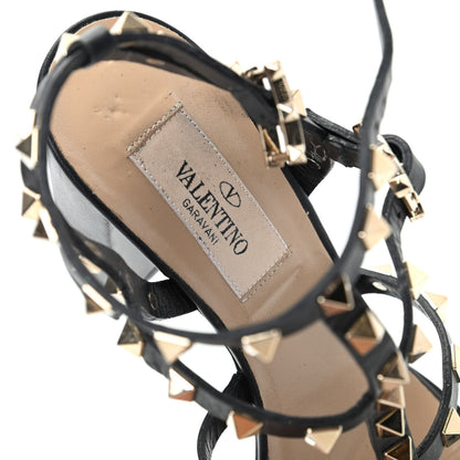 Valentino Garavani Calfskin Rockstud 90mm City Sandals 36 Black 8 of 10