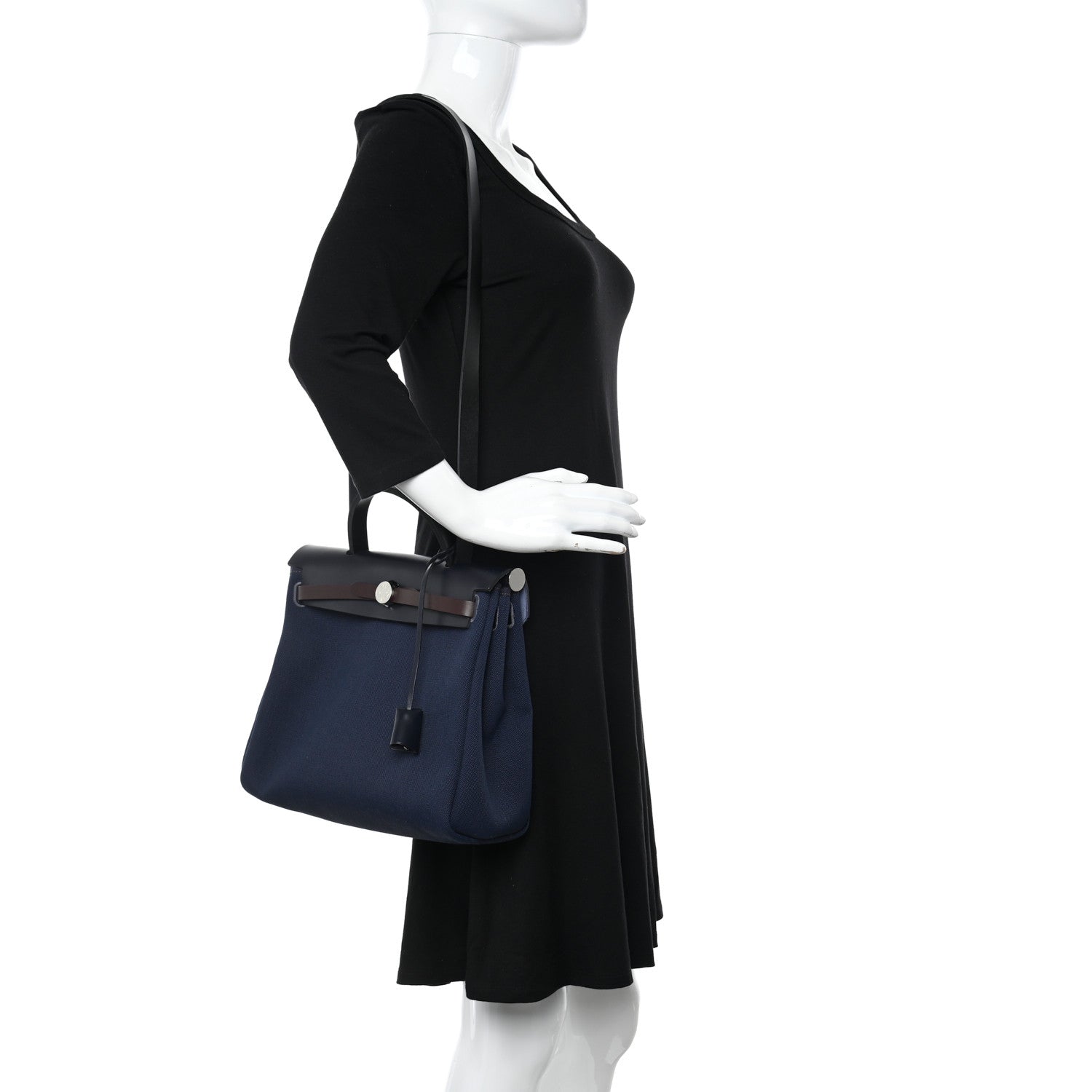 Hermes Vache Hunter Toile Militaire Herbag Zip 31 PM Indigo 2 of 9