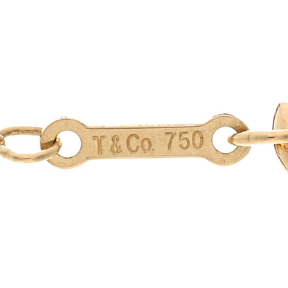 Tiffany 18K Yellow Gold Diamond Elsa Peretti Bean Pendant Necklace 5 of 5