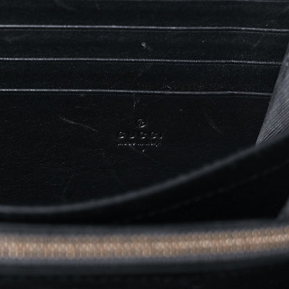 Gucci Calfskin Matelasse GG Marmont Chain Wallet Black 6 of 13