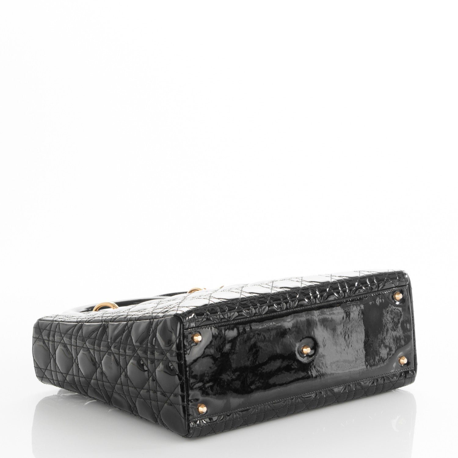 Christian Dior Patent Cannage Large Lady Dior Black 4 of 7