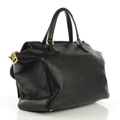 Gucci Pebbled Calfskin Medium 1973 Top Handle Satchel Black 3 of 9
