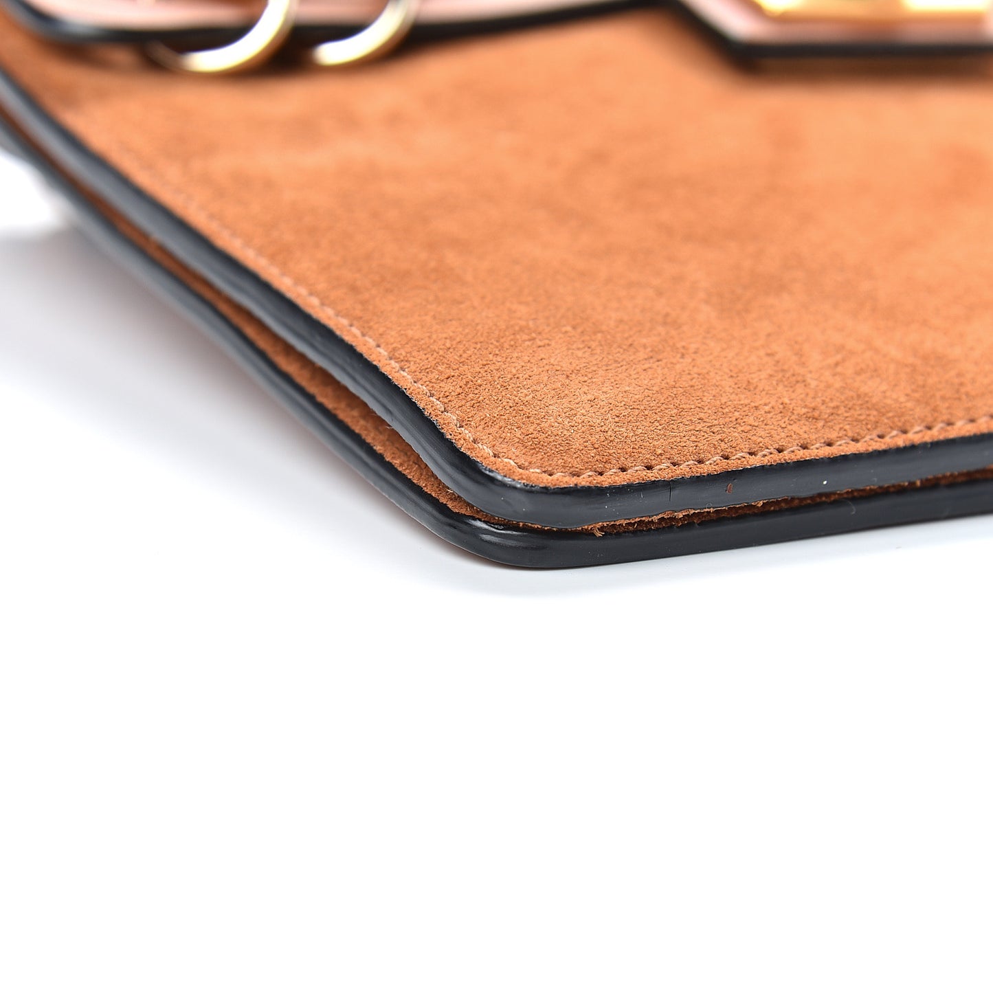 Calfskin Suede Small Jane Fringe Bag Caramel