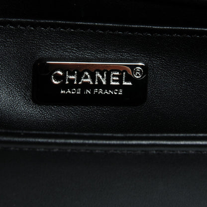 Chanel Matte Python Calfskin Medium Boy Flap Black 7 of 8