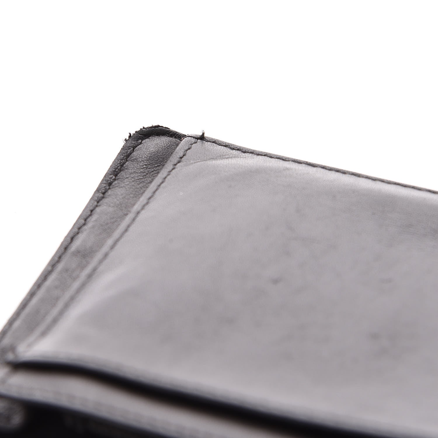 Chanel Lambskin Embossed Logo Yen Wallet Black 12 of 15