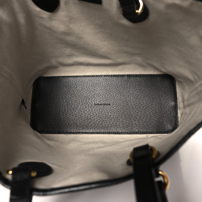 Gucci Textured Dollar Calfskin Small Ophidia Shoulder Tote Bag Black 5 of 10