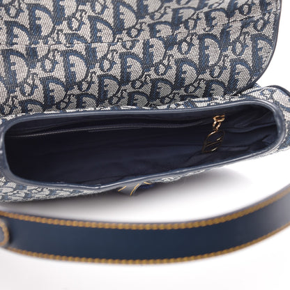Christian Dior Monogram Saddle Bag Blue 5 of 8