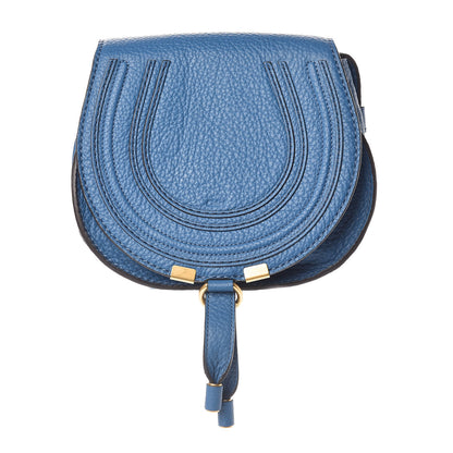 Chloe Calfskin Mini Marcie Round Crossbody Bag Smoky Blue 1 of 7