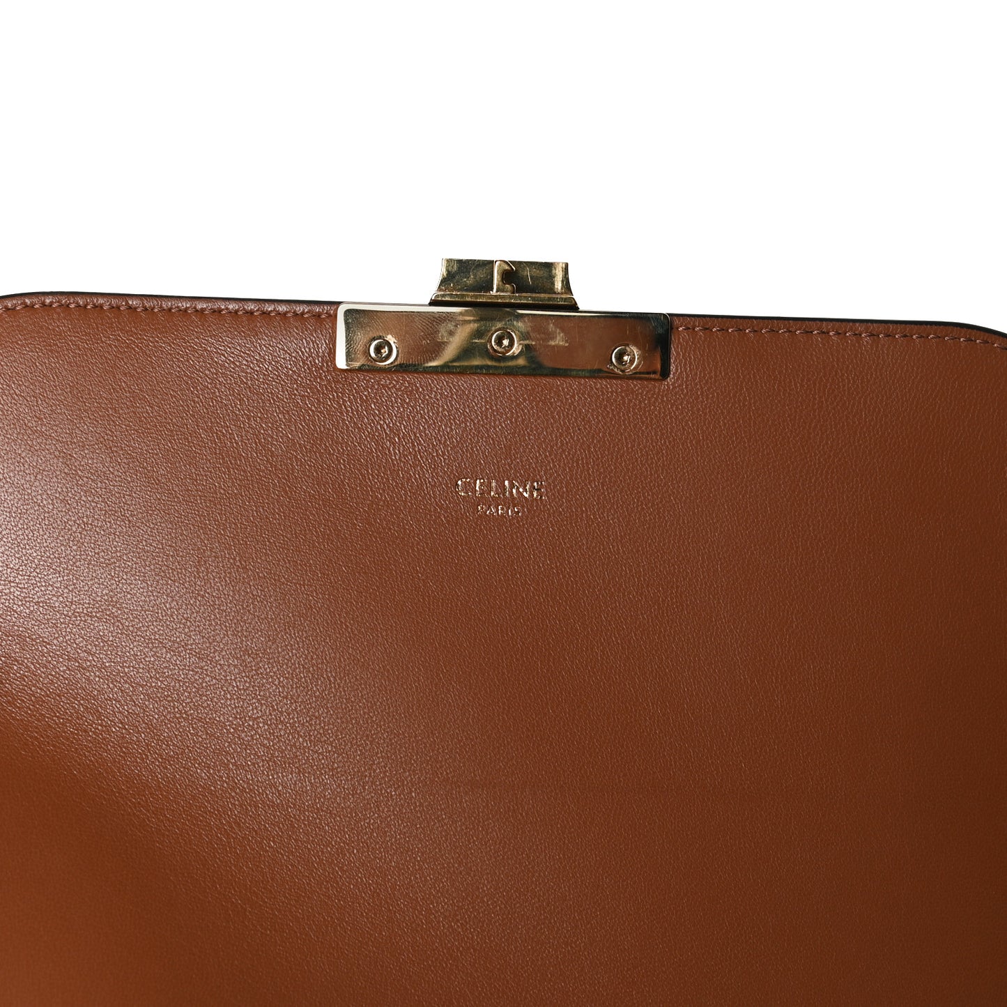 Calfskin Triomphe Canvas Medium Triomphe Tan
